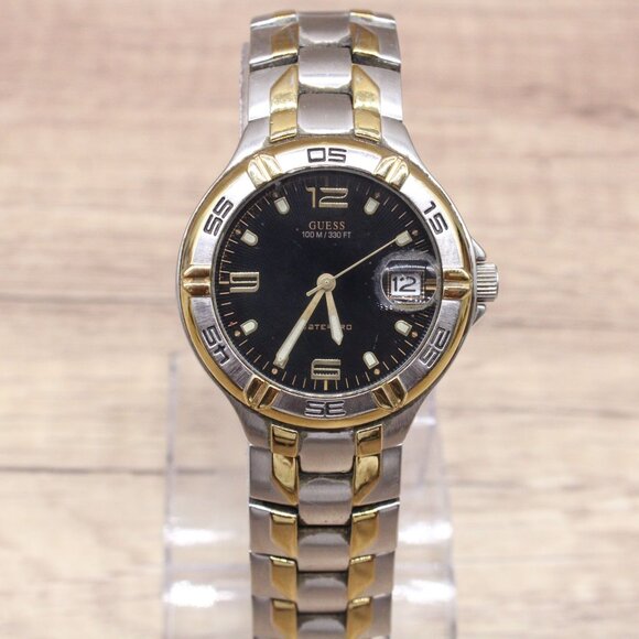 Guess Waterpro Watch Unisex Multi-toned Stainless Steel Classic Date Dial 100m - Picture 1 of 10